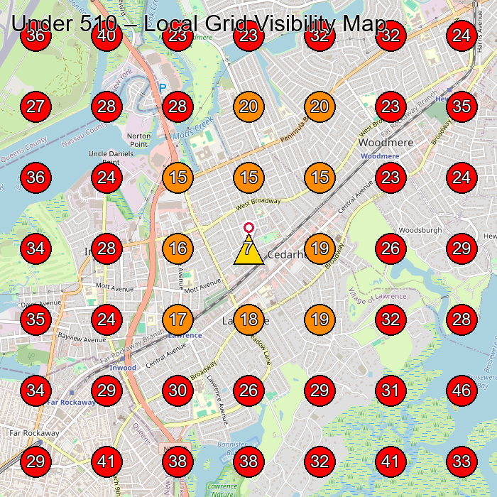 Under 510 GeoGrid visibility map for Baby Store in Cedarhurst